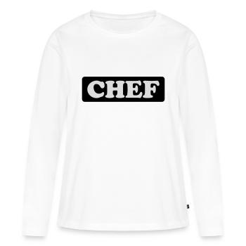Chef - Frauen Premium Bio Langarmshirt - Weiß - Vorne - Julia (174cm)