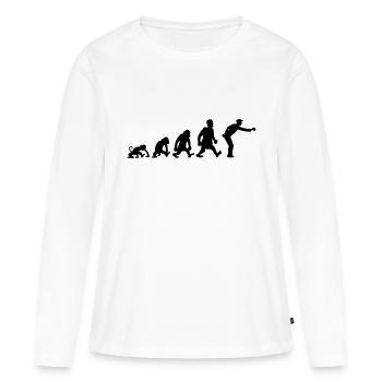 darwin boules - Frauen Premium Bio Langarmshirt - Weiß - Vorne - Julia (174cm)