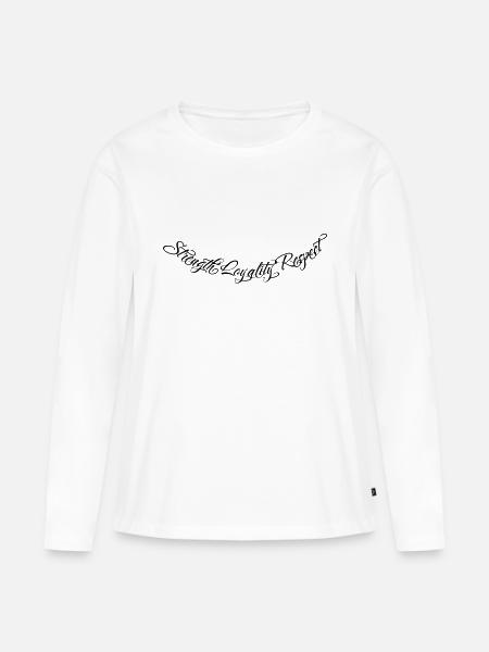 Strength Loyality Respect 2 - Frauen Premium Bio Langarmshirt - Weiß