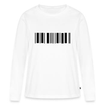 barcode - Frauen Premium Bio Langarmshirt - Weiß - Vorne - Julia (174cm)