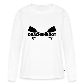 Drachenboot - Frauen Premium Bio Langarmshirt - Weiß - Vorne - Julia (174cm)