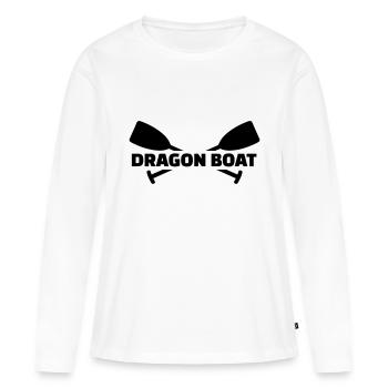 Drachenboot - Frauen Premium Bio Langarmshirt - Weiß - Vorne - Julia (174cm)