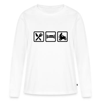Quad - T-shirt manches longues Premium bio Femme - blanc - Devant - Julia (174cm)