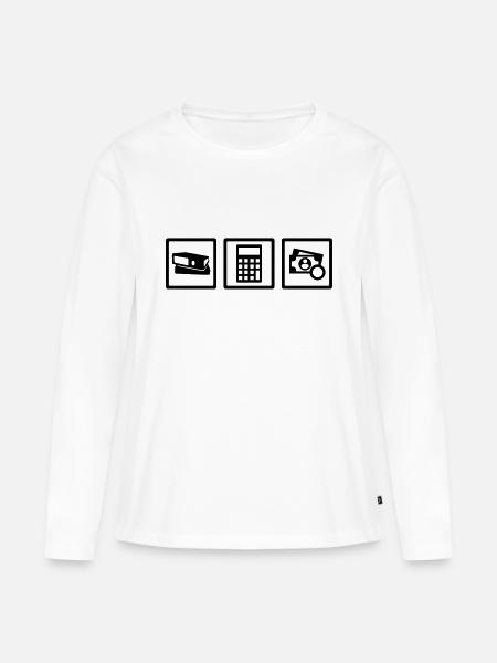 Buchhalter - Frauen Premium Bio Langarmshirt - Weiß