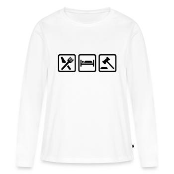 Juge - T-shirt manches longues Premium bio Femme - blanc - Devant - Julia (174cm)