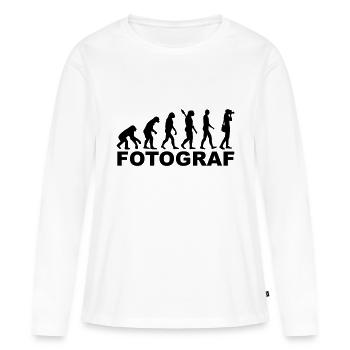 Fotograf - Frauen Premium Bio Langarmshirt - Weiß - Vorne - Julia (174cm)