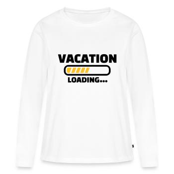 Vacances - T-shirt manches longues Premium bio Femme - blanc - Devant - Julia (174cm)