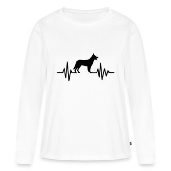Berger - T-shirt manches longues Premium bio Femme - blanc - Devant - Julia (174cm)