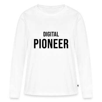 Digital Pioneer online gift - Women's Premium Organic Long Sleeve Shirt - white - Front - Julia (174cm)