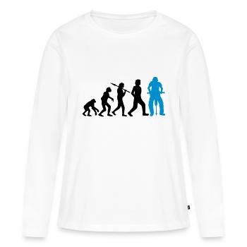 Logo Evolution Jackhammer - Women's Premium Organic Long Sleeve Shirt - white - Front - Julia (174cm)