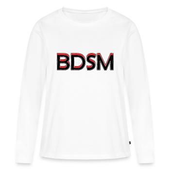 Mot Bdsm - T-shirt manches longues Premium bio Femme - blanc - Devant - Julia (174cm)