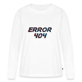 Error - T-shirt manches longues Premium bio Femme - blanc - Devant - Julia (174cm)