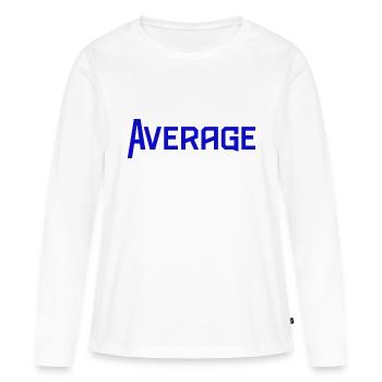 Moyenne des mots de police - T-shirt manches longues Premium bio Femme - blanc - Devant - Julia (174cm)