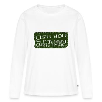 Fun Fish Hook Carolina Fish sous l’arbre - T-shirt manches longues Premium bio Femme - blanc - Devant - Julia (174cm)