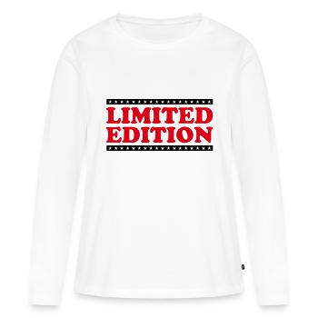 Édition limitée - T-shirt manches longues Premium bio Femme - blanc - Devant - Julia (174cm)