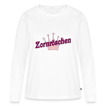 Zornröschen - Frauen Premium Bio Langarmshirt - Weiß - Vorne - Julia (174cm)