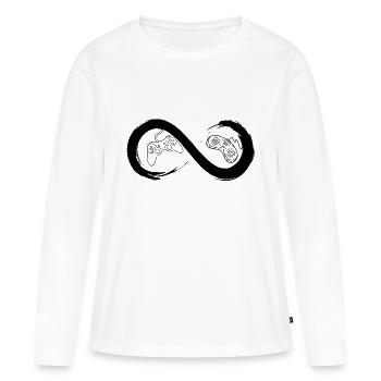 Infinite console - Women's Premium Organic Long Sleeve Shirt - white - Front - Julia (174cm)