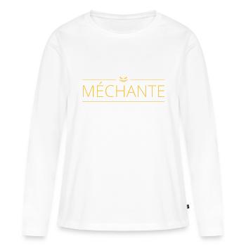 méchante - T-shirt manches longues Premium bio Femme - blanc - Devant - Julia (174cm)