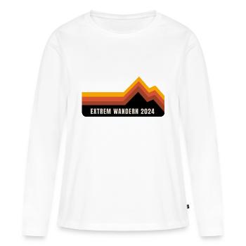 Extrem Wandern 2024 - Frauen Premium Bio Langarmshirt - Weiß - Vorne - Julia (174cm)