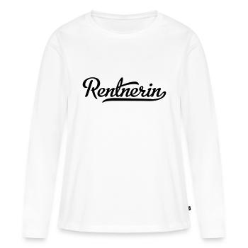 Rentnerin - Frauen Premium Bio Langarmshirt - Weiß - Vorne - Julia (174cm)