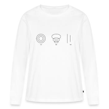 VÉRITÉ noir - T-shirt manches longues Premium bio Femme - blanc - Devant - Julia (174cm)