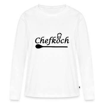 Chefkoch - Frauen Premium Bio Langarmshirt - Weiß - Vorne - Julia (174cm)