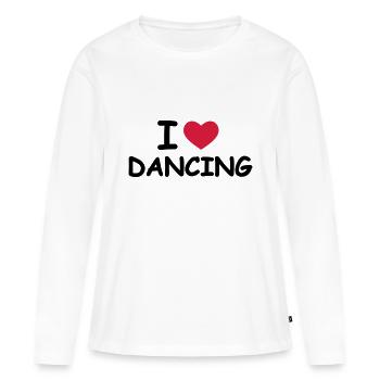 I Love Dancing - T-shirt manches longues Premium bio Femme - blanc - Devant - Julia (174cm)