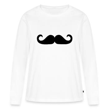 Bart - Frauen Premium Bio Langarmshirt - Weiß - Vorne - Julia (174cm)