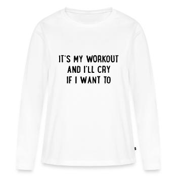 Training - Frauen Premium Bio Langarmshirt - Weiß - Vorne - Julia (174cm)