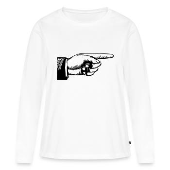 Index - T-shirt manches longues Premium bio Femme - blanc - Devant - Julia (174cm)