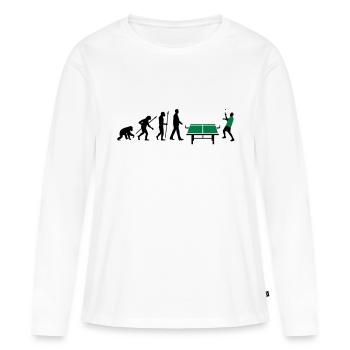 evolution_table_tennis_072012_a_2c - Women's Premium Organic Long Sleeve Shirt - white - Front - Julia (174cm)