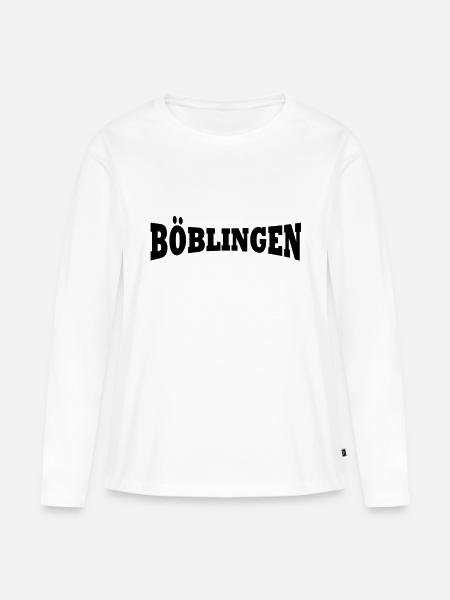 Boeblingen - Frauen Premium Bio Langarmshirt - Weiß