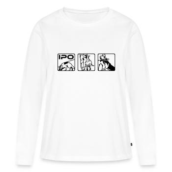 483 IPO German Shepherd Dog - Women's Premium Organic Long Sleeve Shirt - white - Front - Julia (174cm)
