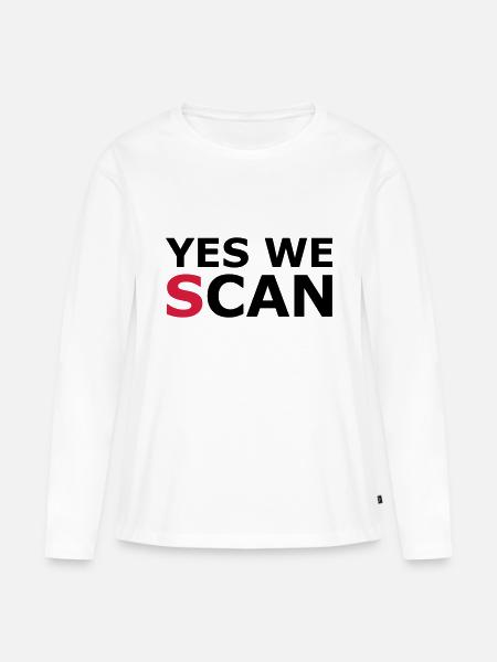 Yes we (s)can - Frauen Premium Bio Langarmshirt - Weiß
