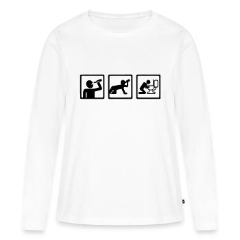 Alcool - T-shirt manches longues Premium bio Femme - blanc - Devant - Julia (174cm)