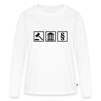 Juge - T-shirt manches longues Premium bio Femme - blanc - Devant - Julia (174cm)