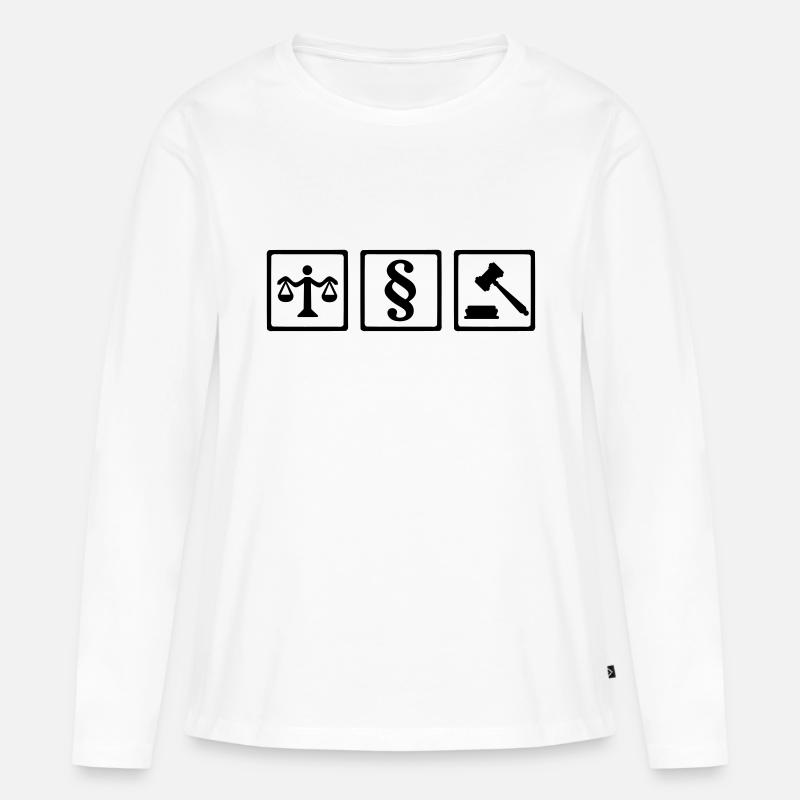 Richter - Frauen Premium Bio Langarmshirt - Weiß