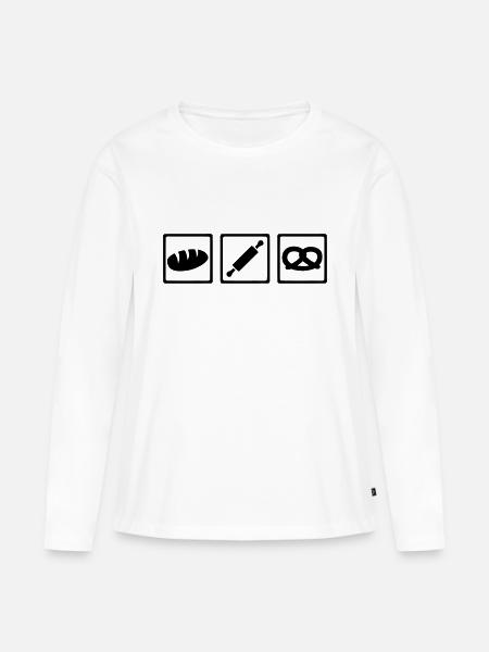 Bäcker - Frauen Premium Bio Langarmshirt - Weiß
