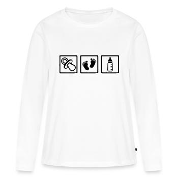 Bébé - T-shirt manches longues Premium bio Femme - blanc - Devant - Julia (174cm)