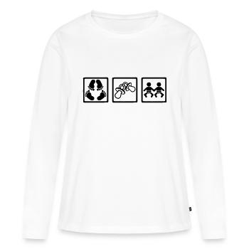 Zwillinge - Frauen Premium Bio Langarmshirt - Weiß - Vorne - Julia (174cm)