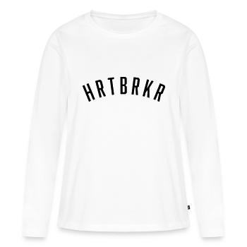 HEARTBREAKER - T-shirt manches longues Premium bio Femme - blanc - Devant - Julia (174cm)