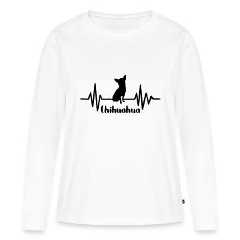 Chihuahua - Frauen Premium Bio Langarmshirt - Weiß - Vorne - Julia (174cm)