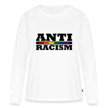 Anti-racisme - T-shirt manches longues Premium bio Femme - blanc - Devant - Julia (174cm)