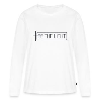 be the light - Women's Premium Organic Long Sleeve Shirt - white - Front - Julia (174cm)