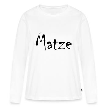 matze - Frauen Premium Bio Langarmshirt - Weiß - Vorne - Julia (174cm)