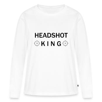 Jeu PC de jeu - T-shirt manches longues Premium bio Femme - blanc - Devant - Julia (174cm)