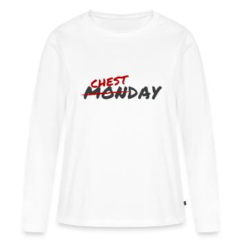Chestday - Frauen Premium Bio Langarmshirt - Weiß - Vorne - Julia (174cm)