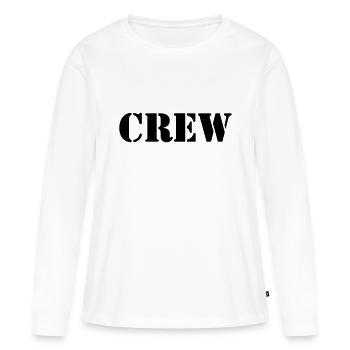 crew - T-shirt manches longues Premium bio Femme - blanc - Devant - Julia (174cm)