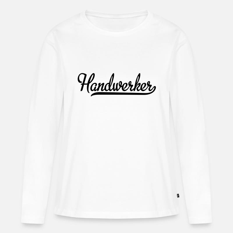 Handwerker - Frauen Premium Bio Langarmshirt - Weiß