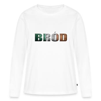 BROD IRELAND PRIDE IRELAND PATRICK'S DAY - Women's Premium Organic Long Sleeve Shirt - white - Front - Julia (174cm)